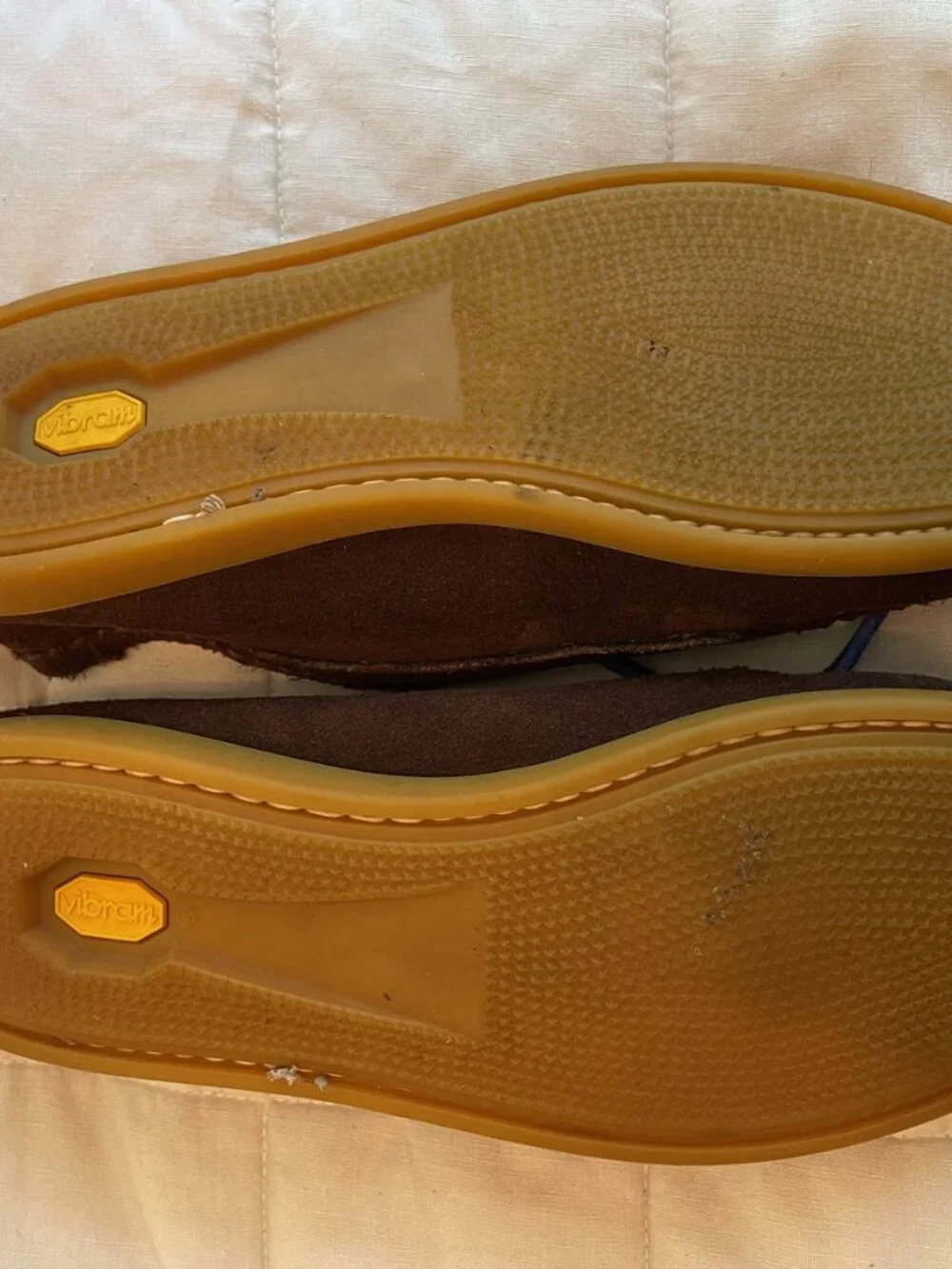 Quoddy Chocolate Suede Camp Moc Blucher, Blue Laces